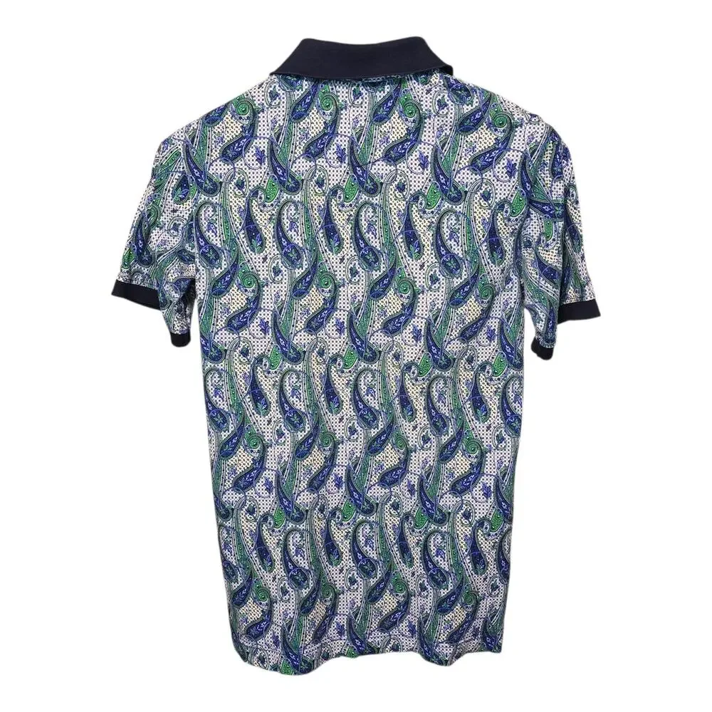 Robert Graham Paisley Print Mens Polo Size XS Classic Fit Short Sleeve Colorful - Picture 2 of 11